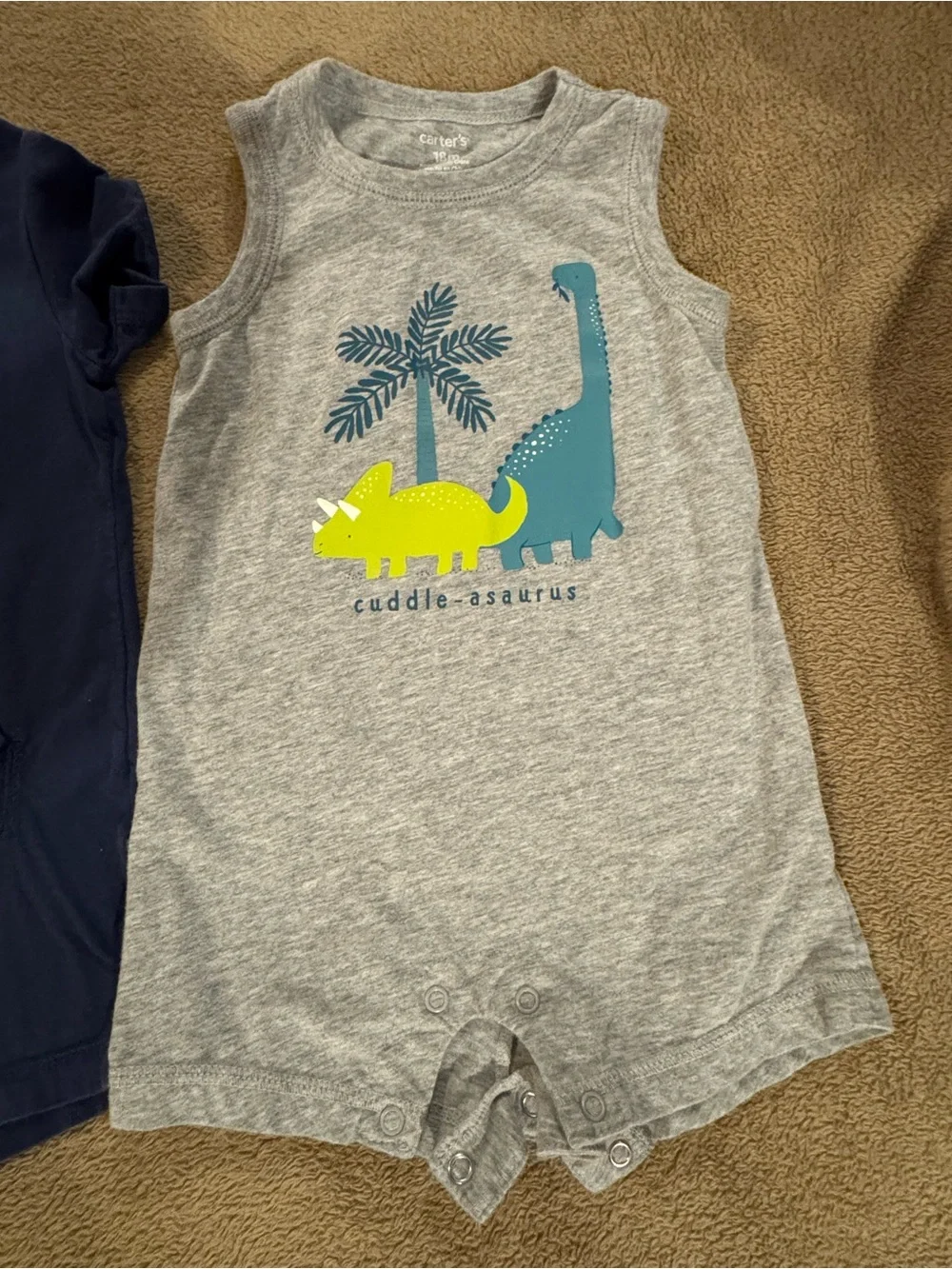 Carter’s Baby Boy Romper Bundle | 3 One-Piece Outfits | 18M